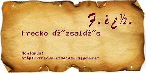 Frecko Ézsaiás névjegykártya